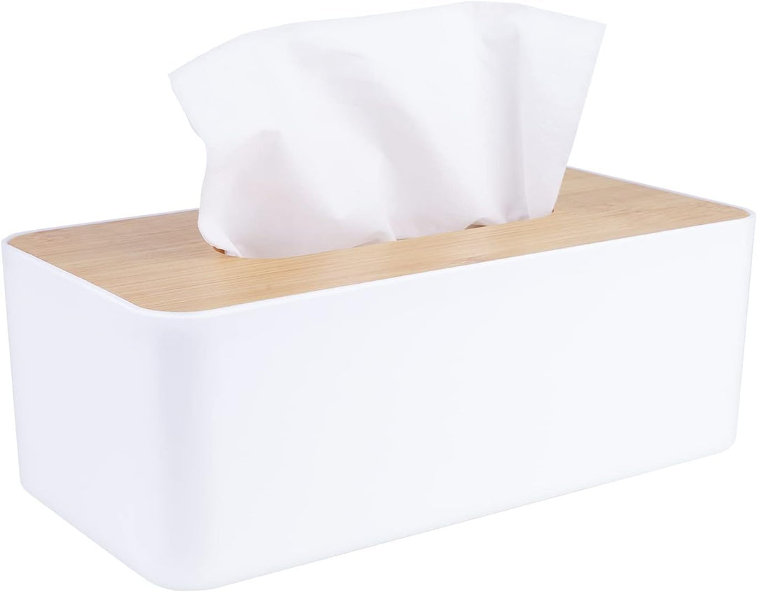 Tissue Box Holder for Bathrooms,Bamboo Cover Plate,Home and Office(10 Pack)