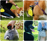 Pet Poop Picker Plastic Folding Pet Pooper Scooper With Bags(Bulk 3 Sets)