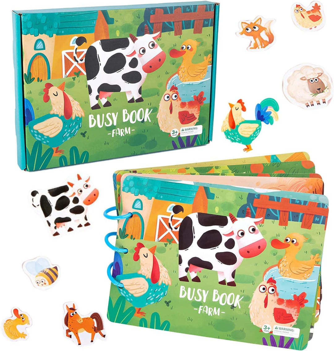 DIY Quiet Book for Toddlers, Montessori Busy Book for Kids, Dinosaur Preschool Learning Activities Learning & Education Toys(Bulk 3 Sets)