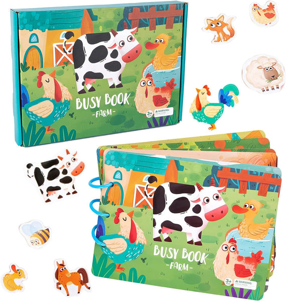 DIY Quiet Book for Toddlers, Montessori Busy Book for Kids, Dinosaur Preschool Learning Activities Learning & Education Toys(Bulk 3 Sets)