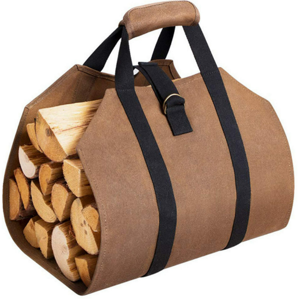 Outdoor camping accessories firewood carrier bag canvas durable wood holder carry storage pouch(10 Pack)