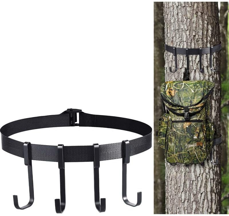 Tactical Training Exercise Strap Gear Equipment Tree Hanger Forest Multi Hook Accessory Camping Hiking Hooks(Bulk 3 Sets)