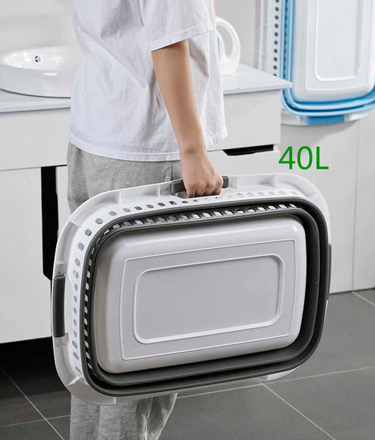 Perfect Space Saving Premium Quality Basket Collapsible Plastic Laundry Basket Pop Up Storage Organizer