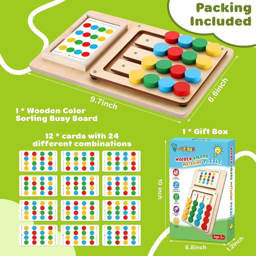 Wooden advanced four-color chess game children's logical thinking (10 Sets)