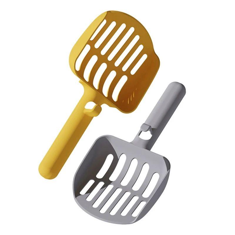 Cat Litter Scoop Plastic Long Handle Pets Cat Litter Sand Shovel Dogs Pooper Scoop Cleaning Tool Pet Supplies(Bulk 3 Sets)