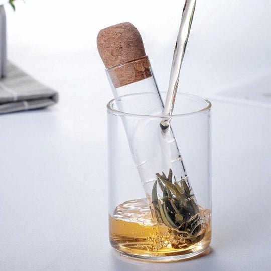 Tea Strainer Accessories Glass Test Tube Tea Strainer Glass Tube Tea Infuser With Cork Lid(10 Pack)