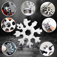 Perfect Gift Snowflake Multi Tool Stainless Steel 18-in-1(10 Pack)