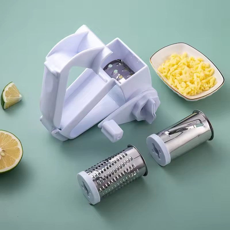 Multi Functional Professional Kitchen Chocolate Cheese Slicing Cutting Tool Stainless Steel Manual Handheld Rotary Cheese Grater(Bulk 3 Sets)