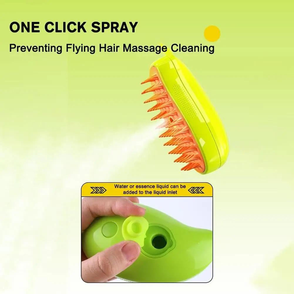 Self Cleaning Cat Steamy Brush for Massage Grooming Removing Tangled Loose Hair