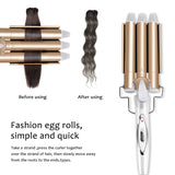Basatry Ceramic Triple Barrel Hair Styler Care Curling(Bulk 3 Sets)