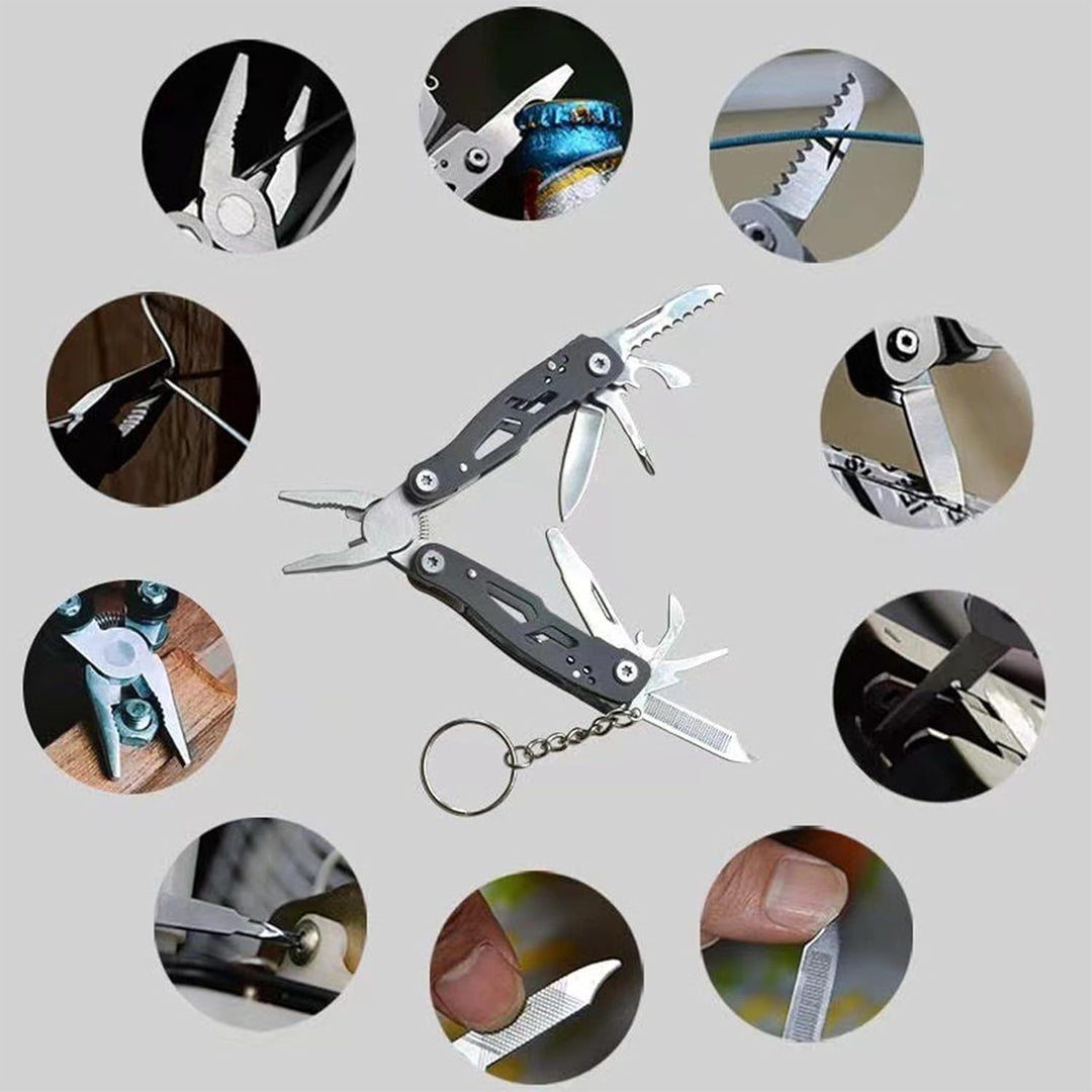 Multi-Purpose Knife Pliers Stainless Steel Folding Tool with Carbon Steel