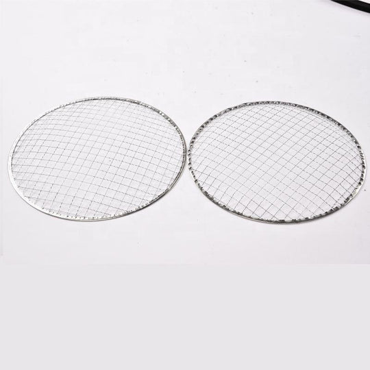 Multi-Purpose Round BBQ Grill Net, Stainless Steel Barbecue Round Grill Grate Camping Cookware Outdoor Campfire Grill Grid for Beaf Chicken Vegetables (10 Sets)