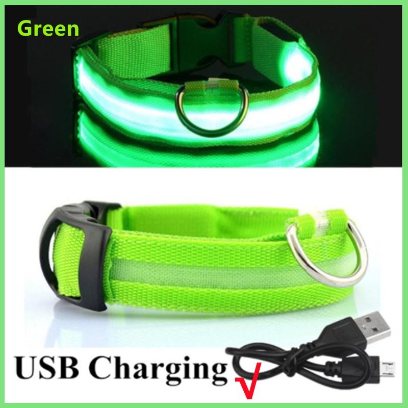 Reflective LED Light Puppy Collar Rechargeable Waterproof Glow in The Dark Dog Collars