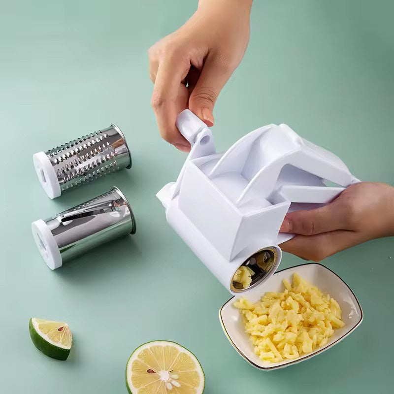 Multi Functional Professional Kitchen Chocolate Cheese Slicing Cutting Tool Stainless Steel Manual Handheld Rotary Cheese Grater(Bulk 3 Sets)