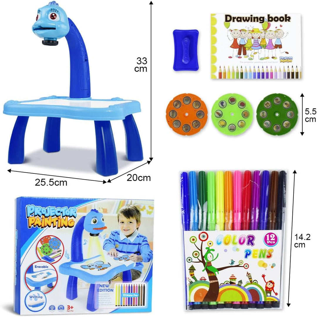 Perfect gift Trace and Drawing Projector Table for Kids Toy with Light & Music, Child Smart Projector Sketcher Desk, Learning Projection Painting Machine for Boy Girl 3-8 Years Old