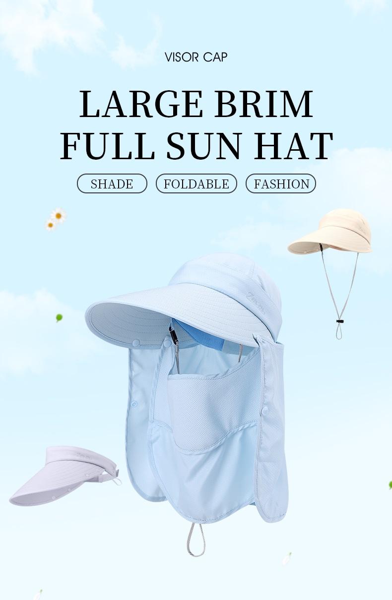 Outdoor bicycling climbing detachable sunshade sunhat ultraviolet-proof summer hat Garden Fishing Hiking