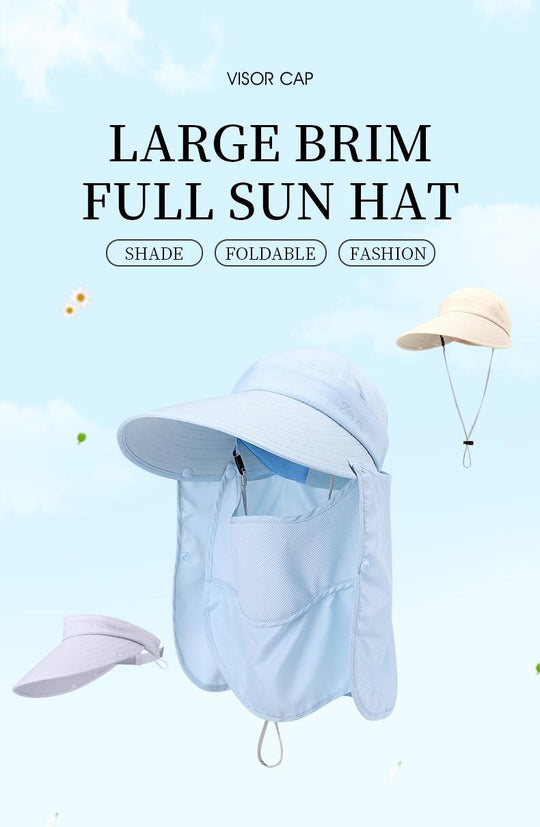 Outdoor bicycling climbing detachable sunshade sunhat ultraviolet-proof summer hat Garden Fishing Hiking