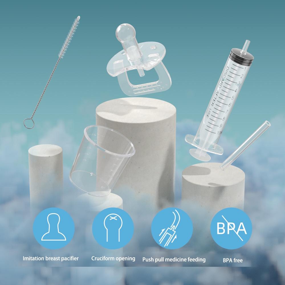 High Quality 10ml Pacifier Feeder Syringe Type Silicone Baby Medicine Pacifier Baby Feeding Set