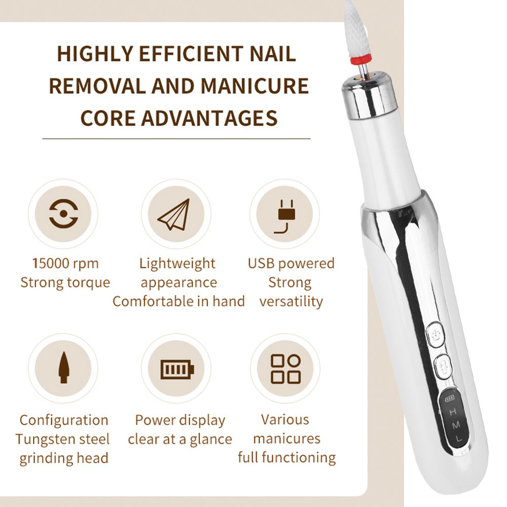 Cordless Nail Drill Pen Machine Nail Cuticle Portable 13 in 1 Kit (10 Pack)