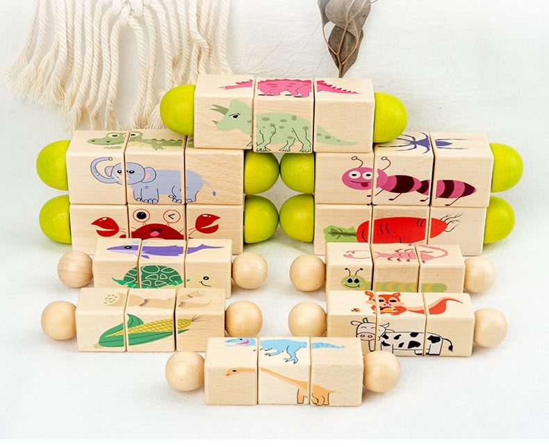 Strategic Thinking Baby Blocks STEM Wooden Educational Twisting Toy (10 Pack)