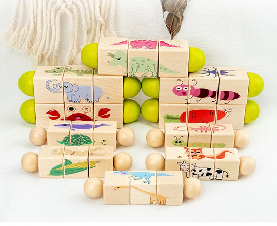 Strategic Thinking Baby Blocks STEM Wooden Educational Twisting Toy