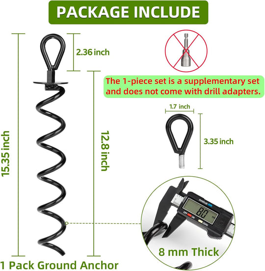 Ground Spiral Auger Stakes Suitable for Tent Trampoline