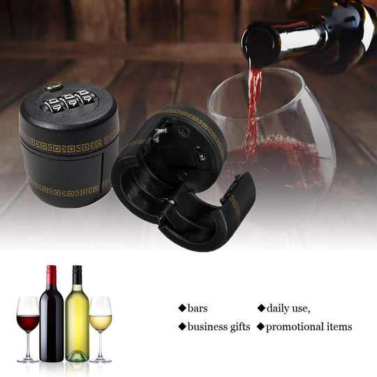 Wine Bottle Cap Password Lock Combination Wine Stopper Vacuum Plug Device Preservation Digital Bottle Locks Safe Gift