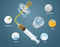 High Quality 10ml Pacifier Feeder Syringe Type Silicone Baby Medicine Pacifier Baby Feeding Set(10 Pack)