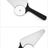 Pizza Cutter and Server Slicer & Pizza Slicer with Protective Blade Guard Combo Pack