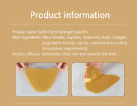 Hydrogel Gel Anti Wrinkle Gold Collagen Decollete Chest Pad