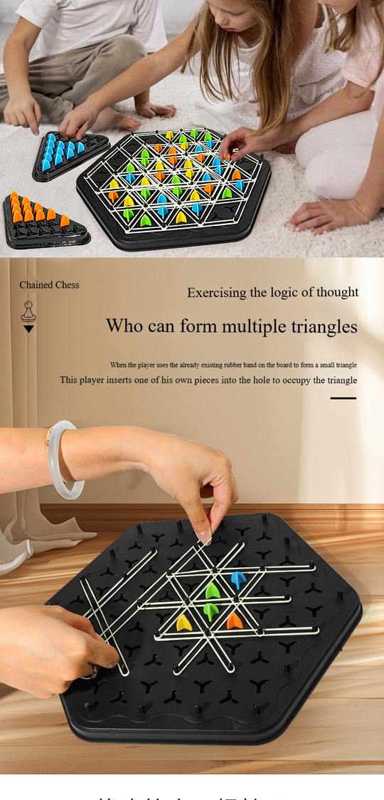 Chain Triangle Chess Educational Desktop Game for Parent-Child Interaction