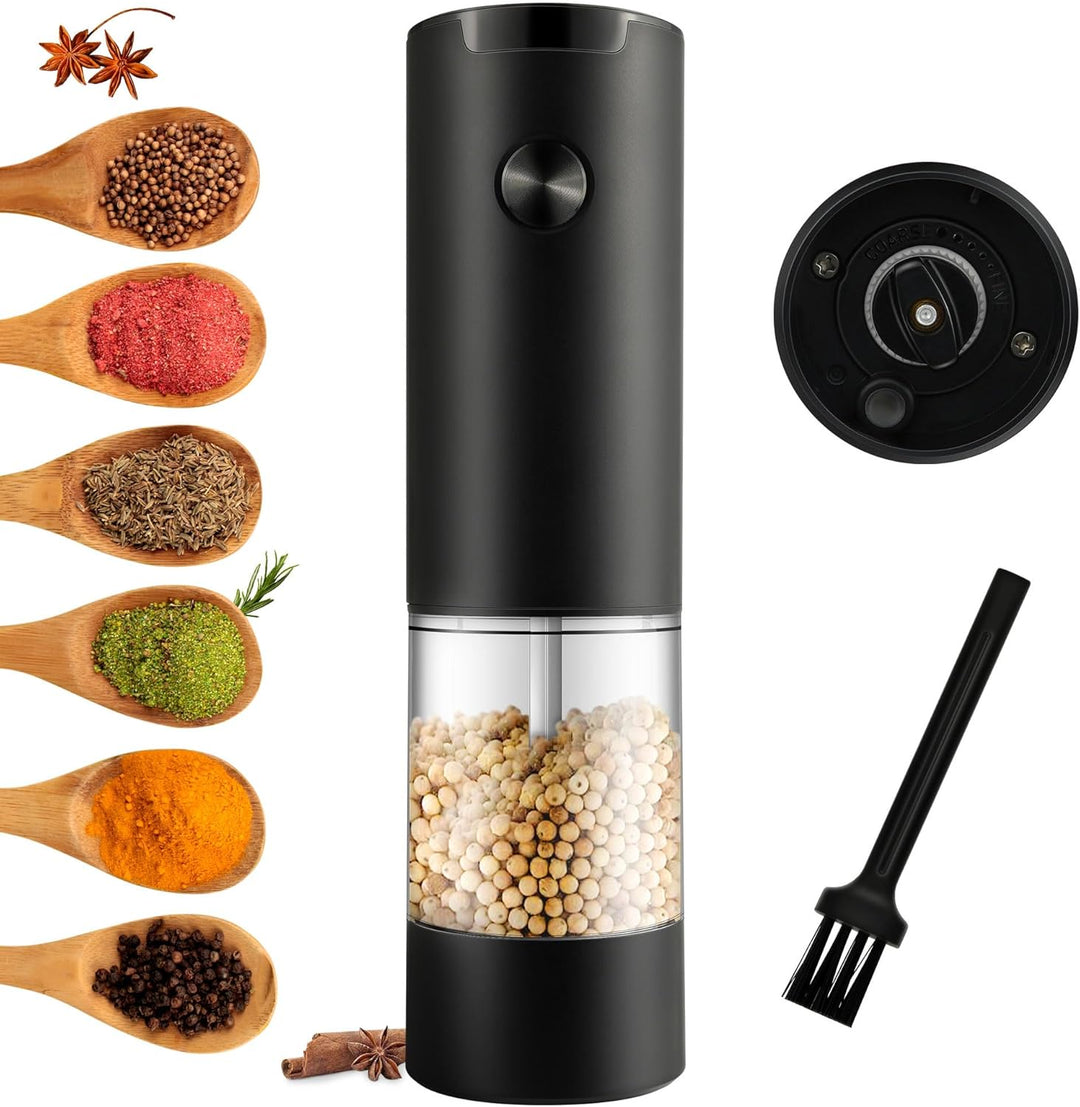 Electric Salt and Pepper Grinder Set Automatic One Touch Pepper Grinder Easy Use Pepper Mill (Duo 10 Pack)