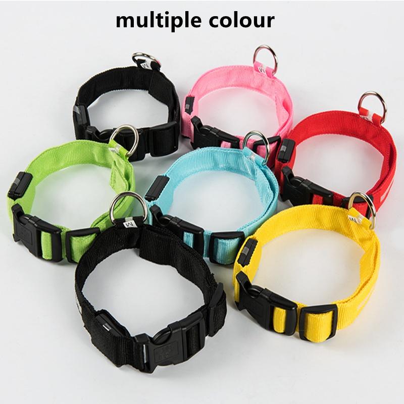 Reflective LED Light Puppy Collar Rechargeable Waterproof Glow in The Dark Dog Collars