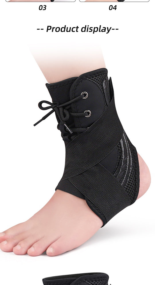 Ankle Brace Lace Up Compression Strap - Elastic Support & Adjustable Stabilizers Support Guard Protector Sports