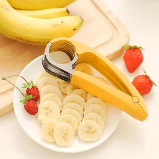 Stainless Steel Banana Chopper Fruit Cutter Cucumber Vegetable Peeler slicers(Bulk 3 Sets)