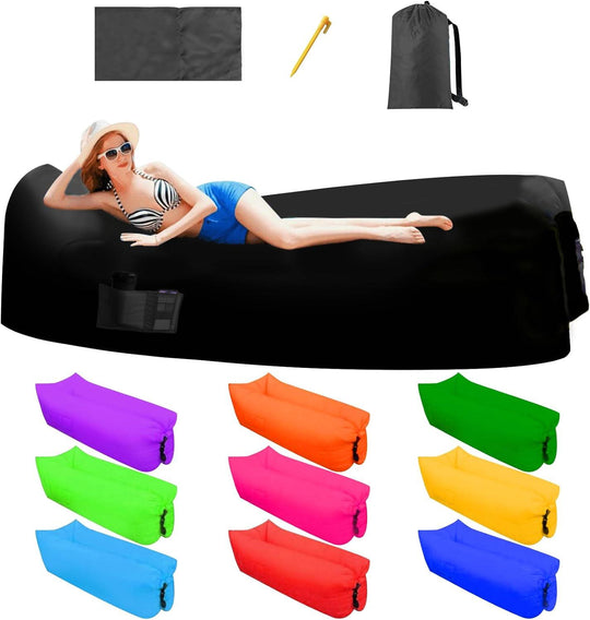 Premium Quality Air Lounger Inflatable Sofa Hammock-Portable,Water Proof Bag-for Travelling