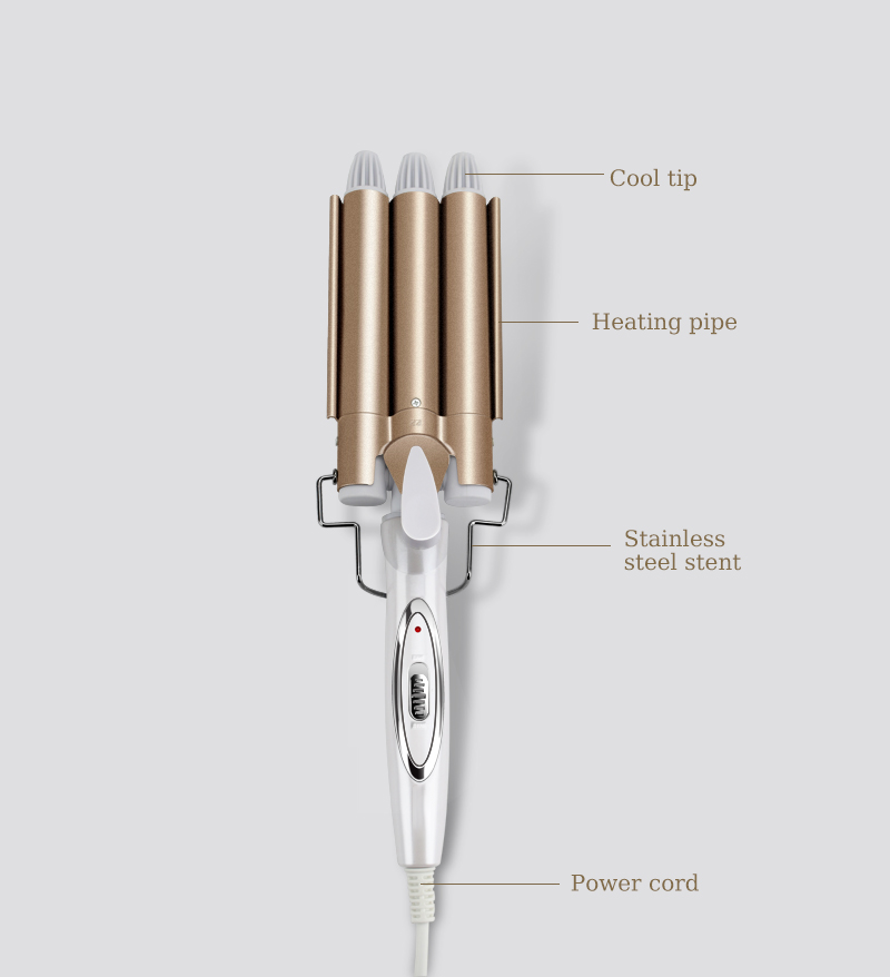 Basatry Ceramic Triple Barrel Hair Styler Care Curling