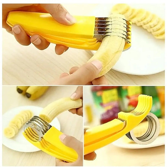 Stainless Steel Banana Chopper Fruit Cutter Cucumber Vegetable Peeler slicers