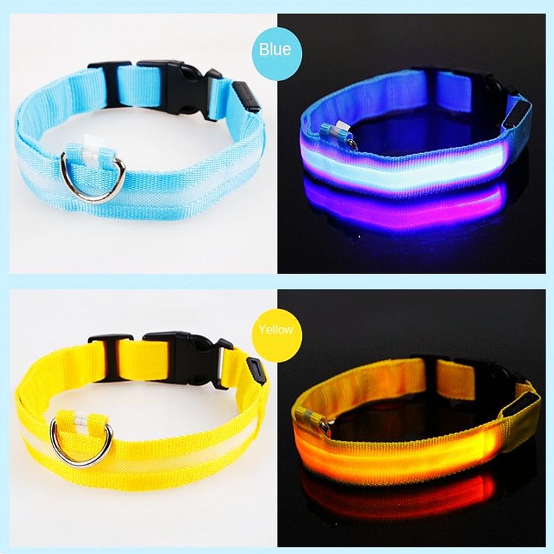 Reflective LED Light Puppy Collar Rechargeable Waterproof Glow in The Dark Dog Collars