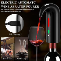 Wine Aerator Electric Wine Decanter One Touch Spout Pourer and wine preserver(Bulk 3 Sets)