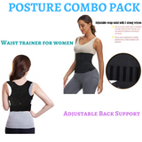 Women and Men Fully Adjustable Back Posture Corrector & Waist Trainer for Women - MOQ 10 Pcs