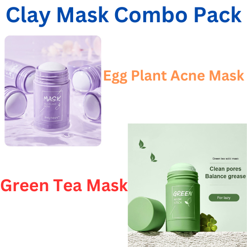 Clay Mask Stick Anti-Acne Deep Cleansing Pores Dirt Moisturizing Hydrating Whitening Combo Pack - MOQ 10 Pcs