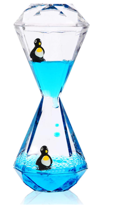 Liquid Motion Bubbler Timer, Diamond Hourglass Sensory Toy (MOQ 10 Sets)