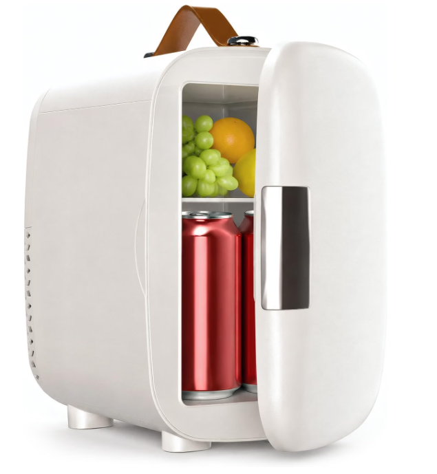 Mini Fridge Cooler &amp; Warmer, 4L Portable Skincare Fridge – AC/DC Compact Refrigerator for Bedroom, Office, Car &amp; Dorm