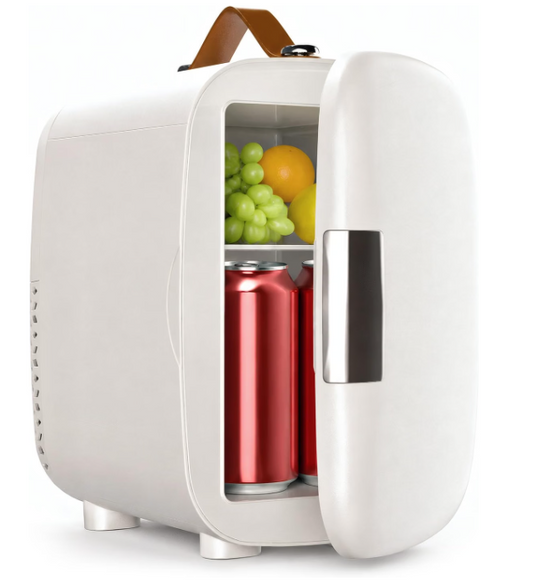 Mini Fridge Cooler & Warmer, 4L Portable Skincare Fridge – AC/DC Compact Refrigerator for Bedroom, Office, Car & Dorm
