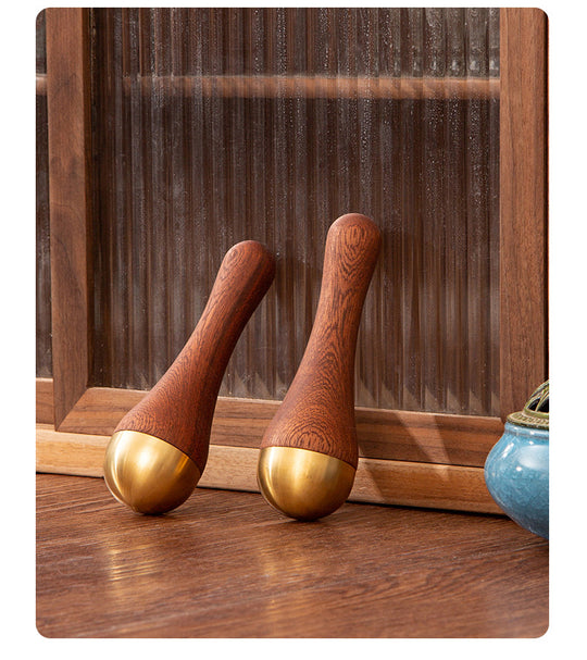 Ayurvedic Kansa Wand Face, Foot & Body Massager – 2-in-1 Bronze Massage Tool