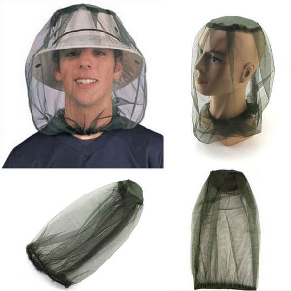 Premium Mosquito Head Net Ultra Large & Long, Extra Fine Holes, Mesh Outdoors Lightweight Face Mesh Neck Cover and Fishing Hat Bug Mesh Head Net(Bulk 3 Sets)