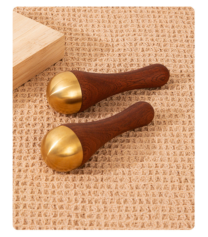 Ayurvedic Kansa Wand Face, Foot &amp; Body Massager – 2-in-1 Bronze Massage Tool