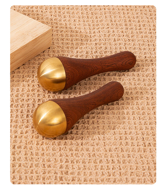 Ayurvedic Kansa Wand Face, Foot & Body Massager – 2-in-1 Bronze Massage Tool
