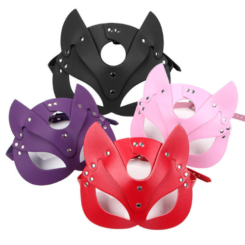 BDSM Neck Restraint and Upscale Cat Mask Costume Multi Pack